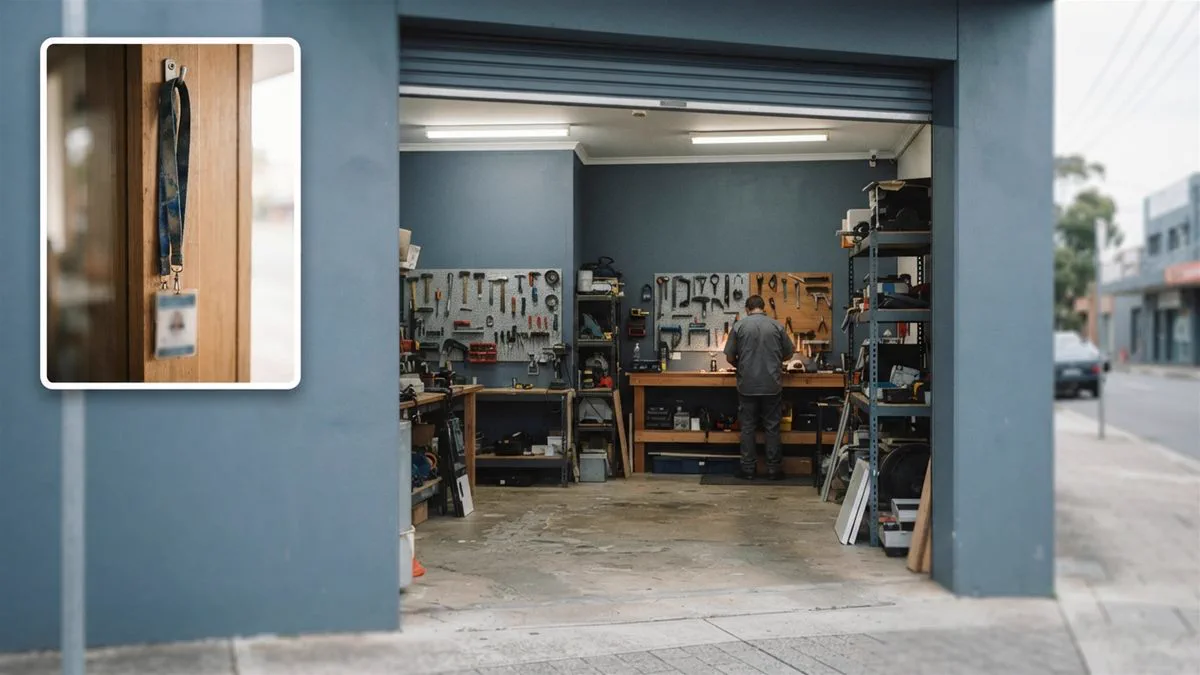 A workplace seen through an open doorway, representing the practical reality of a working relationship